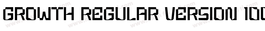 Growth Regular Version 1006Fontse字体转换
